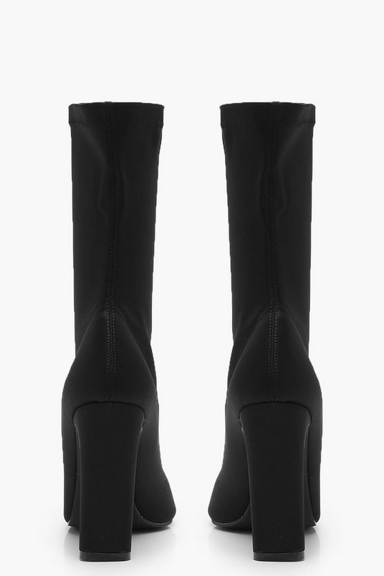 Slim Straight Heel Sock Boots | Boohoo.com (US & CA)