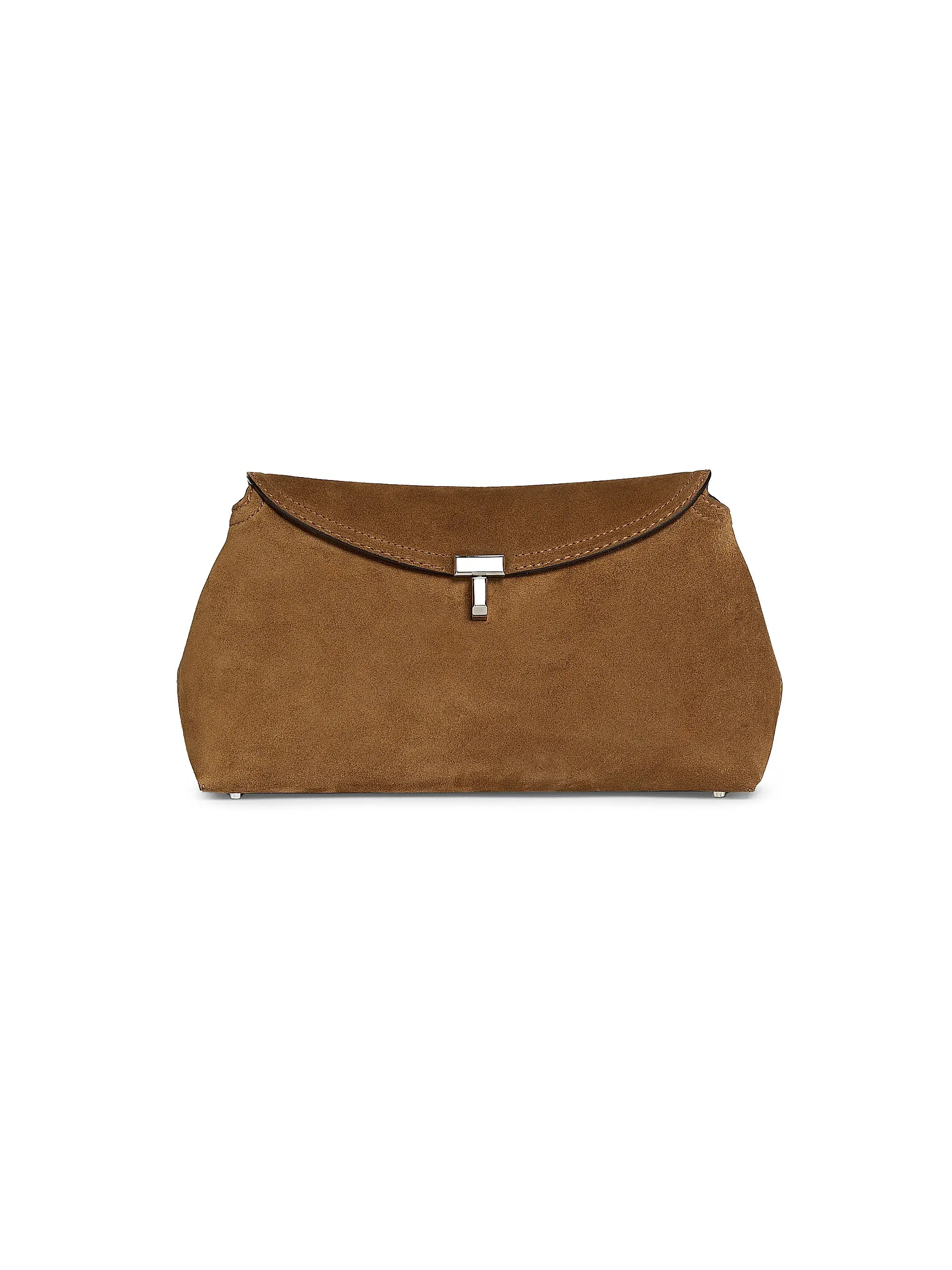 T-Lock Suede Clutch | Saks Fifth Avenue