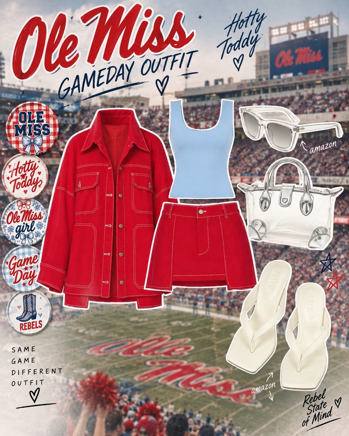 Ole Miss college Gameday outfit