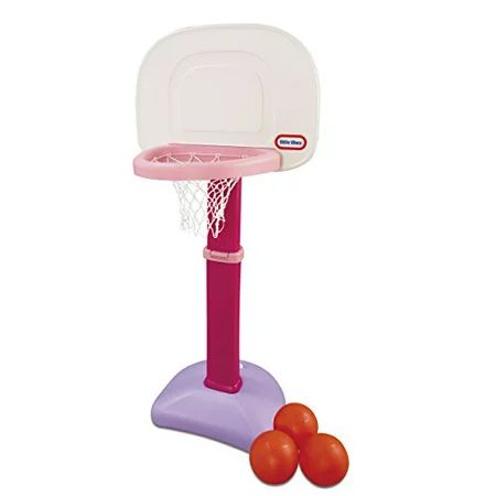 Little Tikes Toddler Easy Score Basketball Set, Adjustable Hoop, 3 Balls, Pink | Walmart (US)