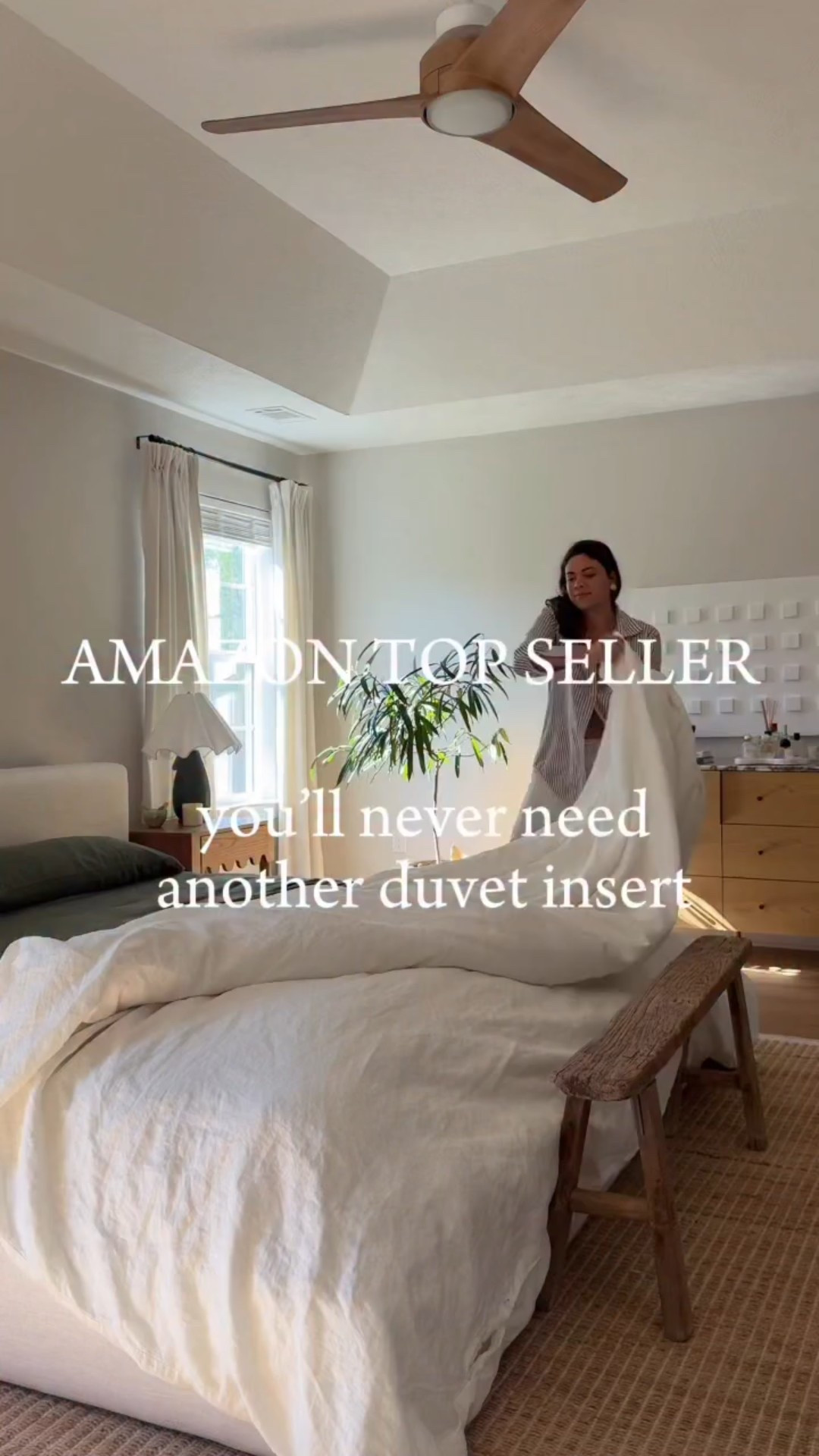 Hotel like LUXURY! 😍 Follow + Comment “BED” for the links to THE BEST duvet insert for allll seasons! Warm, fluffy, breathable luxury 🥰🥰 My favorite Amazon duvet insert!!! Instantly elevate your bedroom!! #amazonbedroomfinds #amazonhome