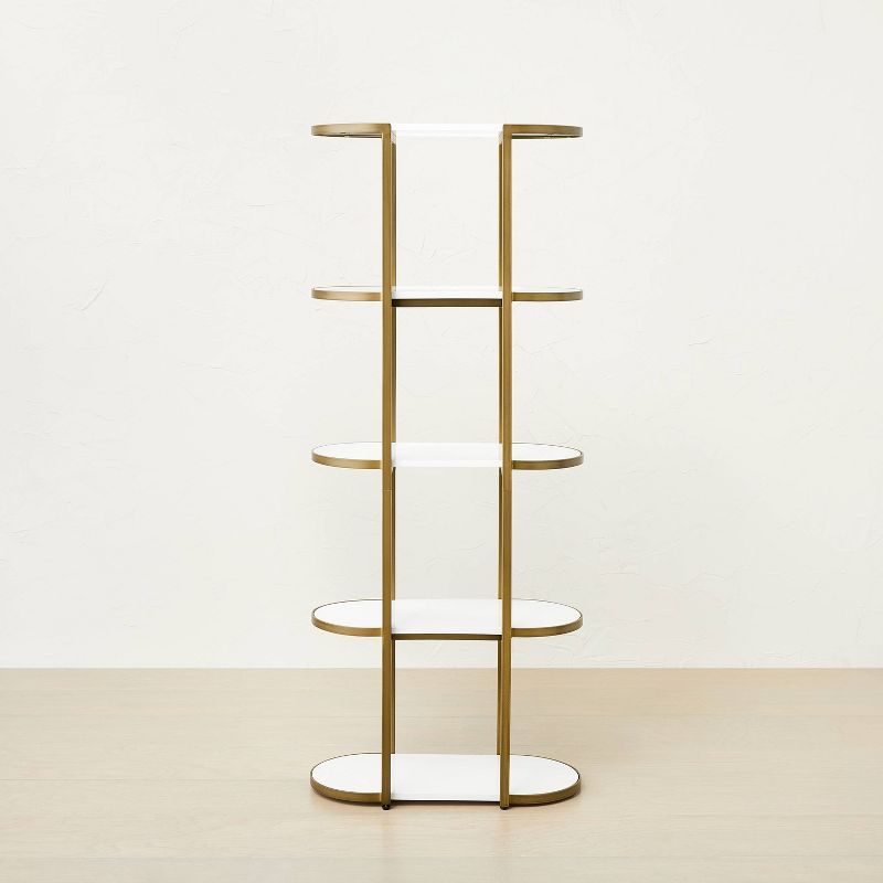 59" Varese Brushed Brass Bookcase - Opalhouse™ designed with Jungalow™ | Target