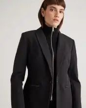 100% Mongolian Cashmere Ribbed Collar Blazer Insert | Quince