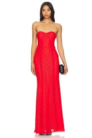 MAJORELLE Mari Elena Gown in Cherry Red from Revolve.com | Revolve Clothing (Global)