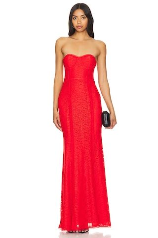 MAJORELLE Mari Elena Gown in Cherry Red from Revolve.com | Revolve Clothing (Global)