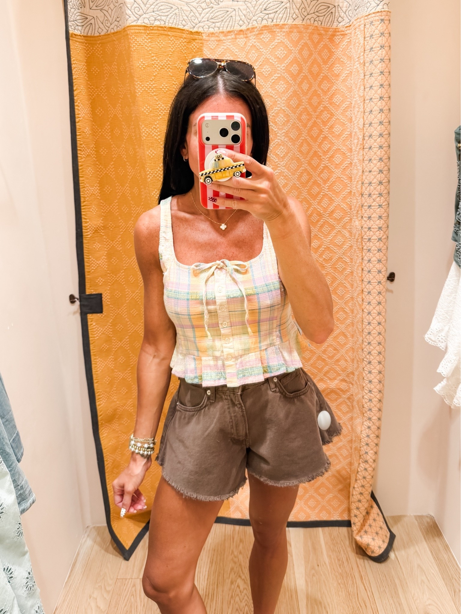 Such a cute madras top from free people
Sized down to XS
25 shorts

#LTKootd #LTKSeasonal