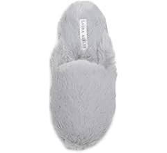 Laura Ashley Womens Plush Faux Rabbit Fur One Band Memory Foam Slide Slippers, Warm Fuzzy Fluffy ... | Amazon (US)