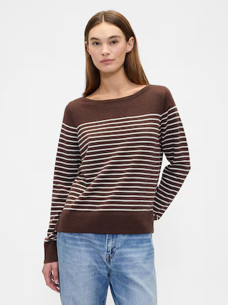 Relaxed Stripe Boatneck Sweater | Gap Factory | Gap Factory