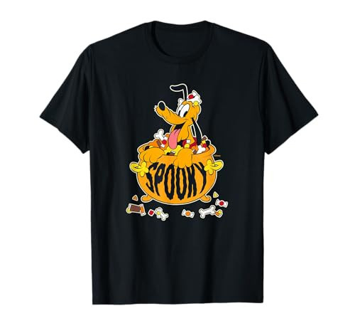 Disney Pluto Happy Halloween Spooky Cauldron with Candy T-Shirt | Amazon (US)