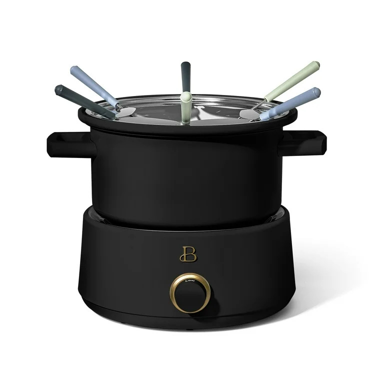 Beautiful 3 Qt Electric Fondue Set with Bonus 2 qt Ceramic Pot, Black Sesame by Drew Barrymore | Walmart (US)