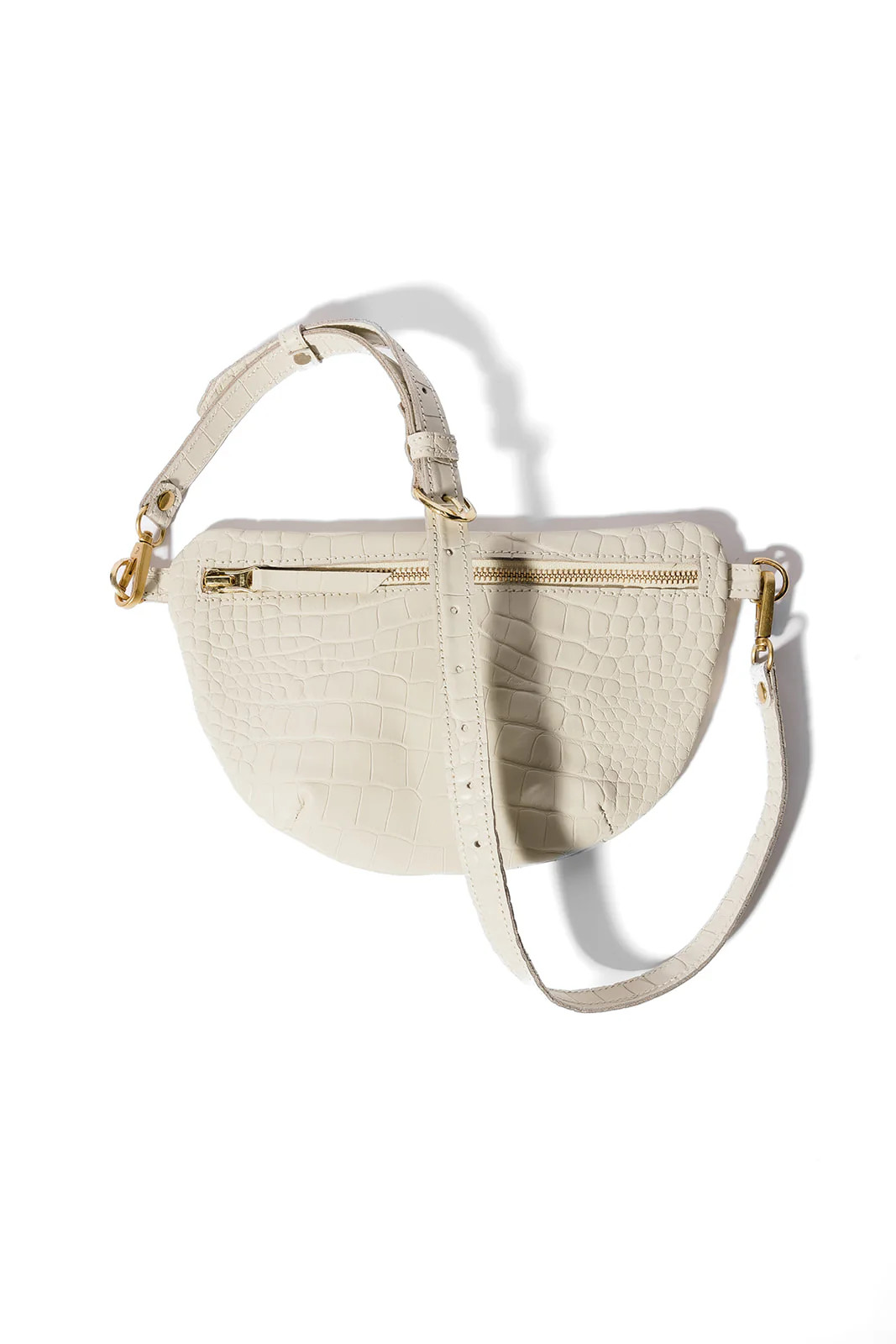 Sling Bag, Ivory Croco | Abby Alley
