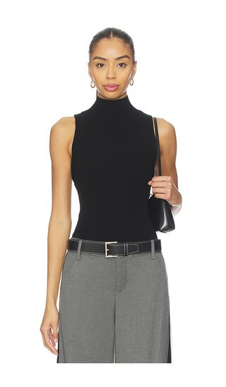 Darcey Novelty Ribbed Tank in Black | Revolve Clothing (Global)