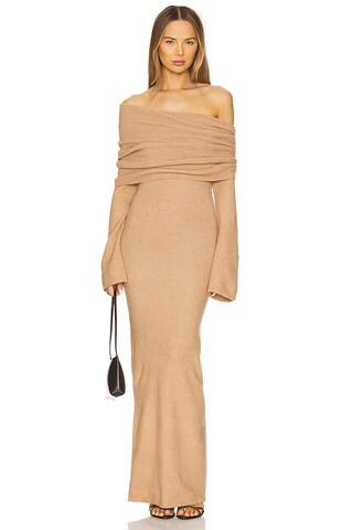 SEROYA Maya Gown in Tan from Revolve.com | Revolve Clothing (Global)