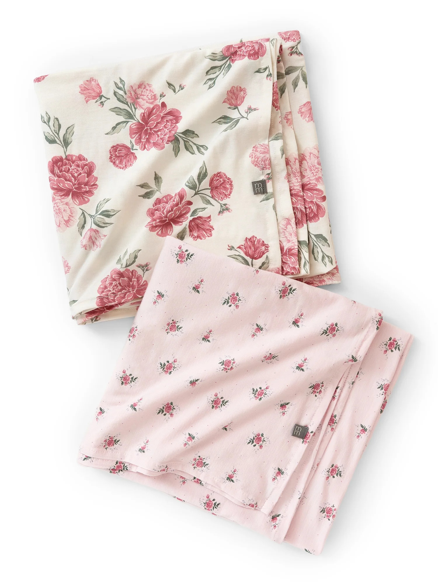 Modern Moments by Gerber Baby Neutral Super Soft Swaddle Blankets, 2-Pack, Flowers, One Size | Walmart (US)