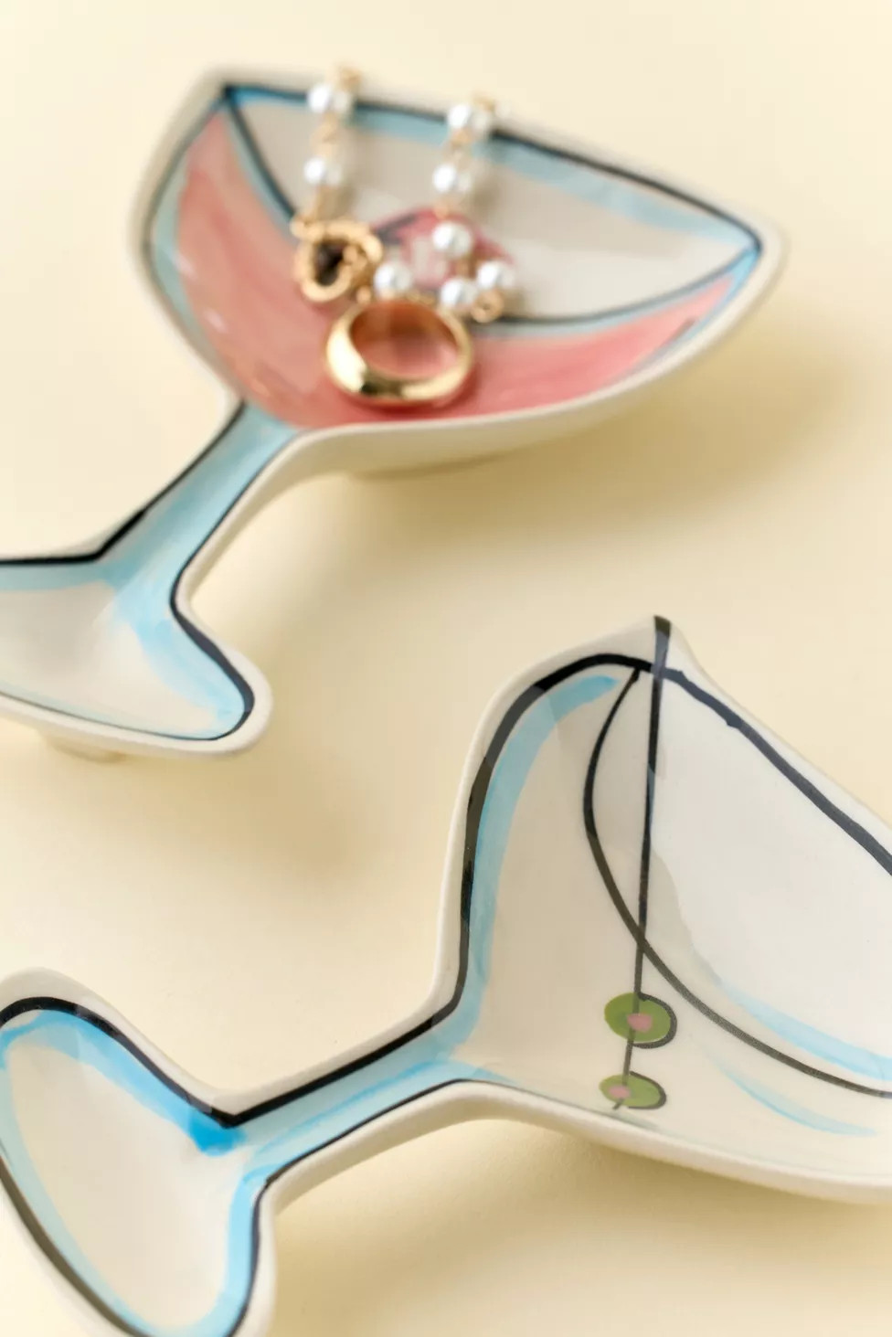 Cocktail Glass Ceramic Catch-All Dish | Urban Outfitters (US and RoW)
