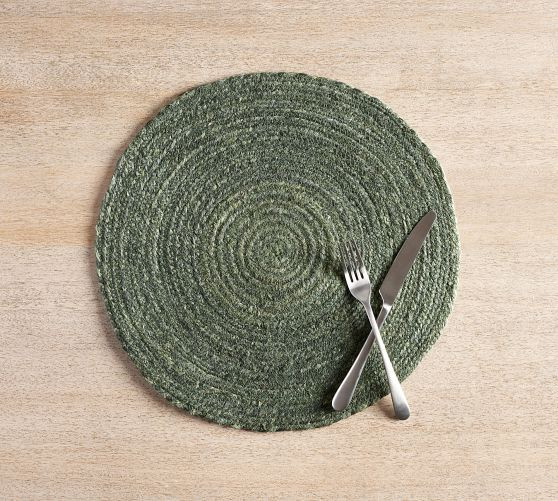 Colton Jute Round Placemats - Set of 4 | Pottery Barn (US)