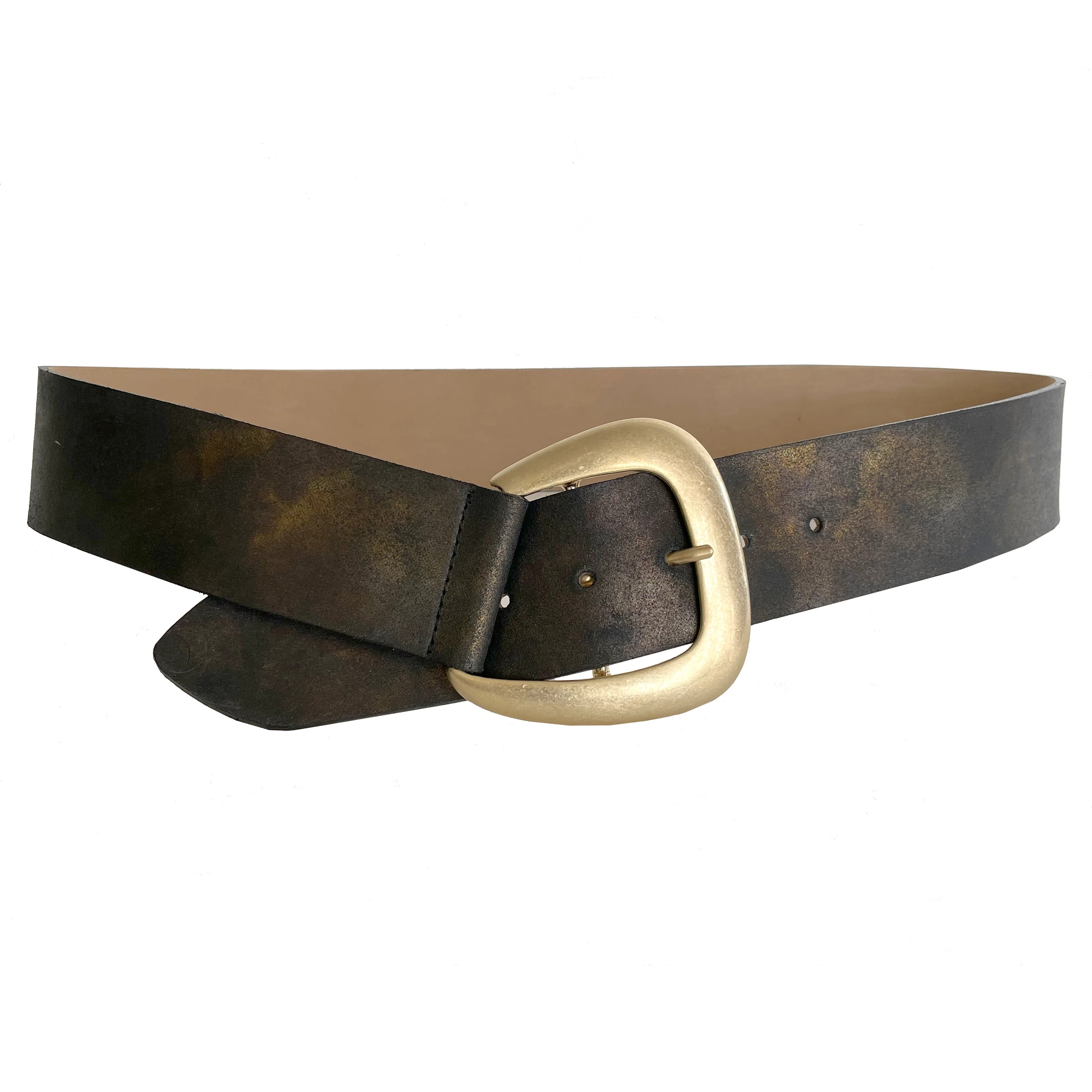 Mya Belt - Navy Bronze Shimmer Italian Leather Drop Waist | Streets Ahead | Streets Ahead Inc