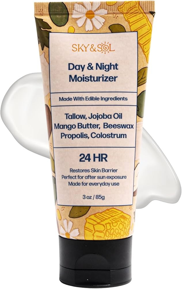 Sky and Sol Everything Cream | 100% Grass Fed Beef Tallow Moisturizer for Face and Body | Day & N... | Amazon (US)