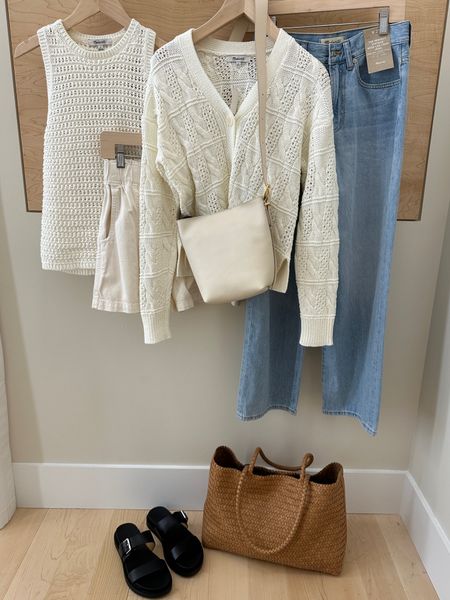 Tanks- TTS xs
Cardigan- I sized up to small
Jeans- went with my bigger size, 25 - regular length
Summer outfits
Neutral outfits

#LTKxMadewell #LTKSaleAlert #LTKStyleTip