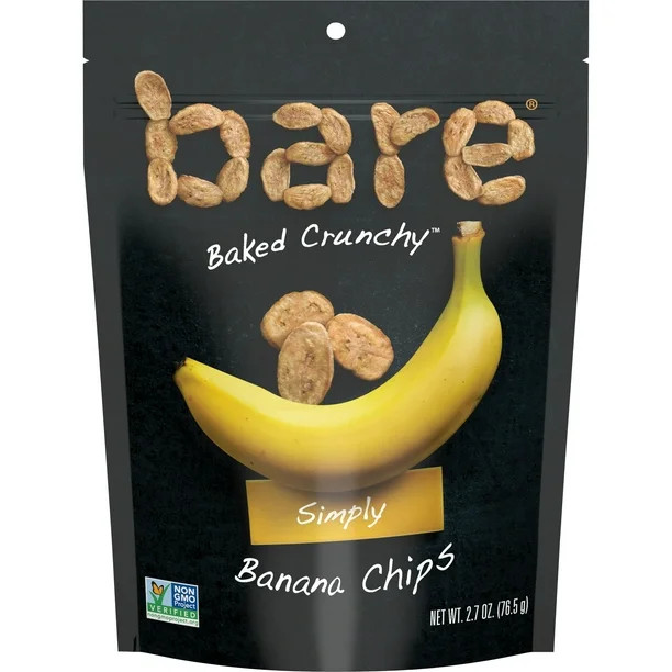 Bare Fruit - Crunchy Banana Chips Simply Baked, 2.7 oz Bag | Walmart (US)