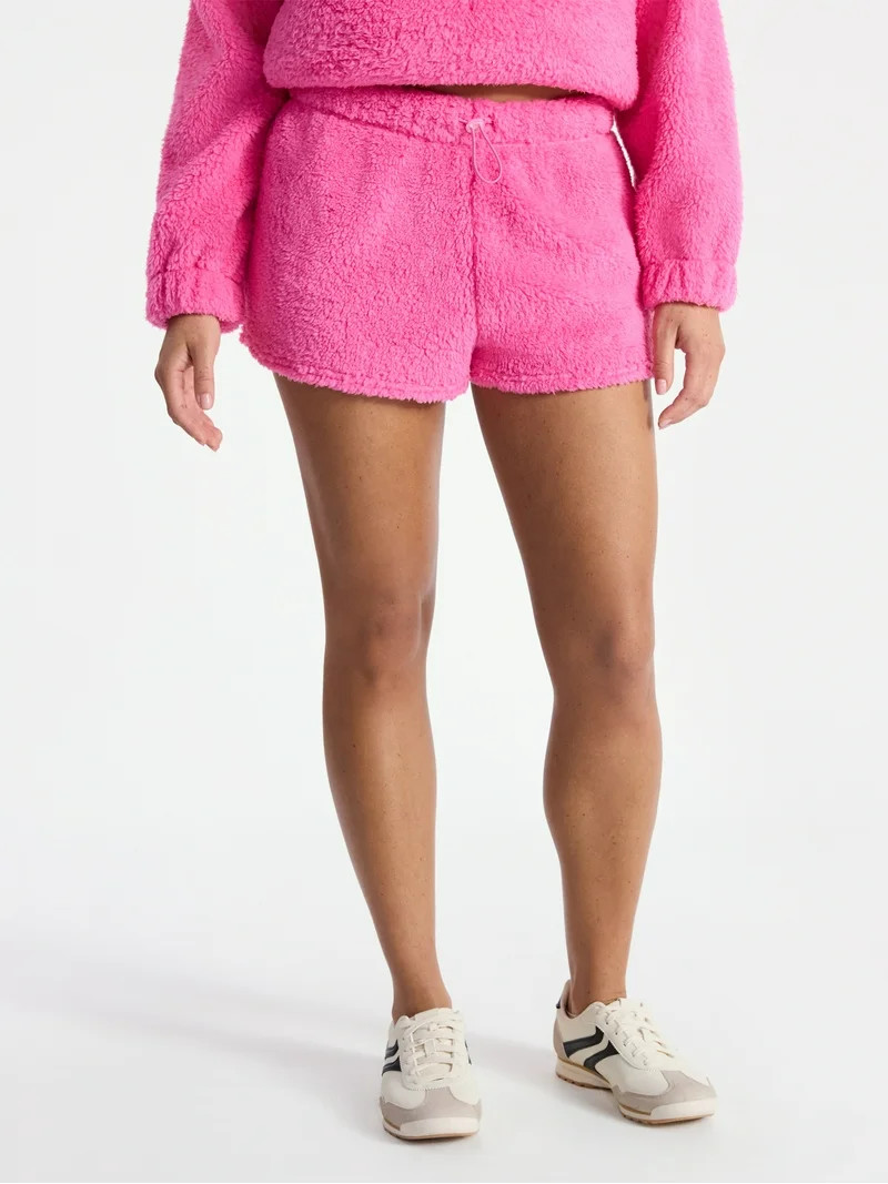 No Boundaries Plush Bungee Cord Shorts, Women's - Walmart.com | Walmart (US)