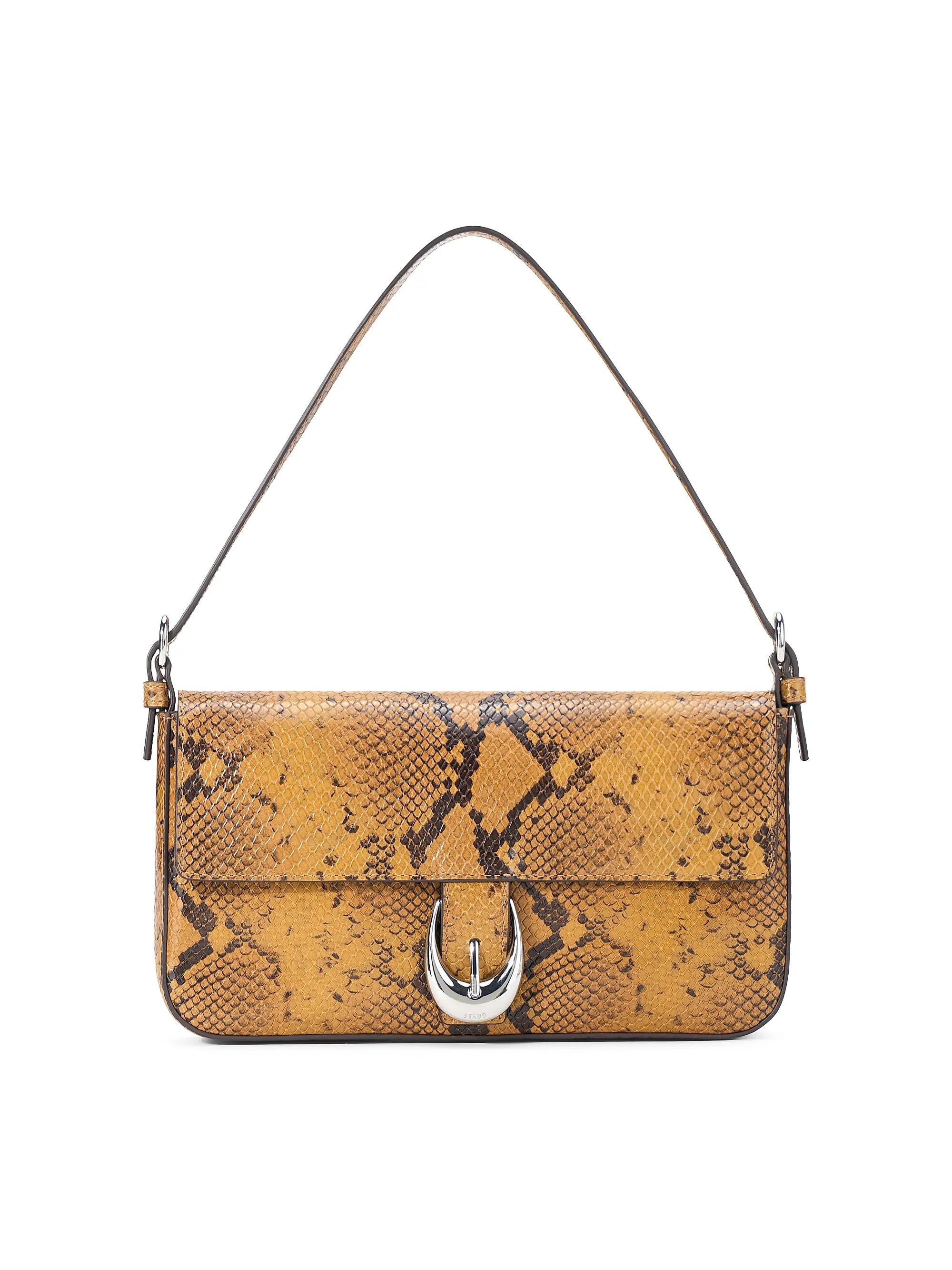 Harlow Snakeskin-Print Leather Shoulder Bag | Saks Fifth Avenue