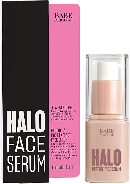 Babe Original Halo Peptide Face Serum for Women, Face Moisturizer Face Cream for Hydrated, Plump ... | Amazon (US)