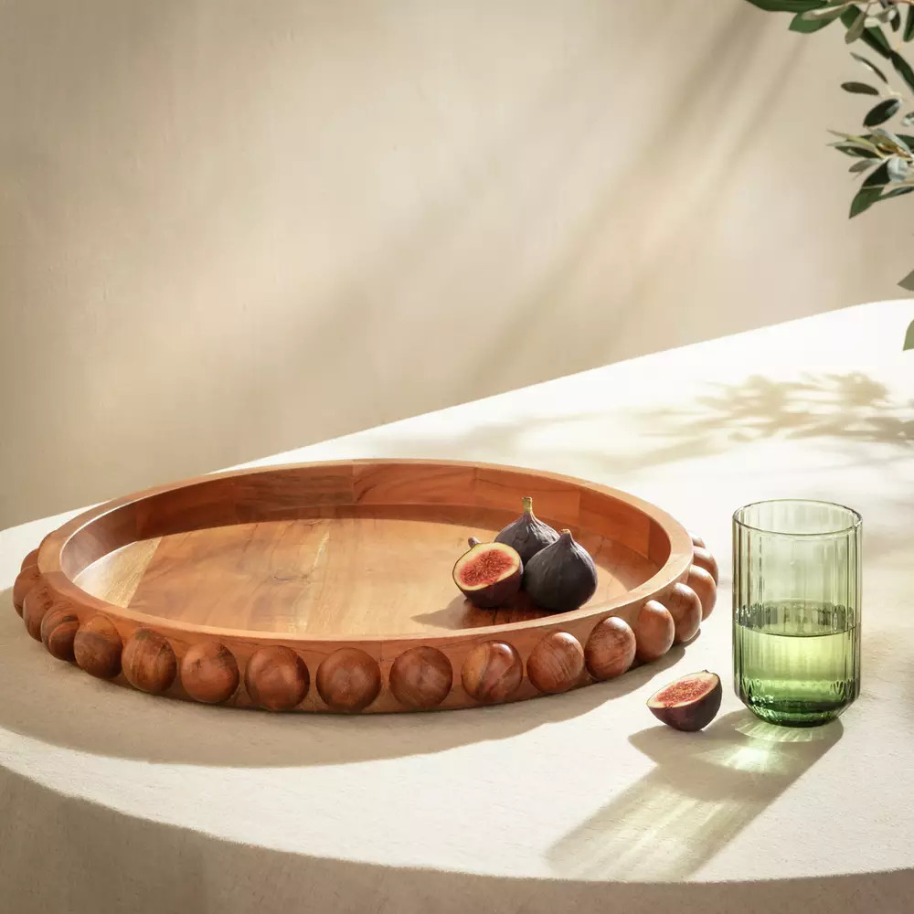 Buy Habitat Bobbin Wooden Tray | Trays | Habitat | Habitat UK