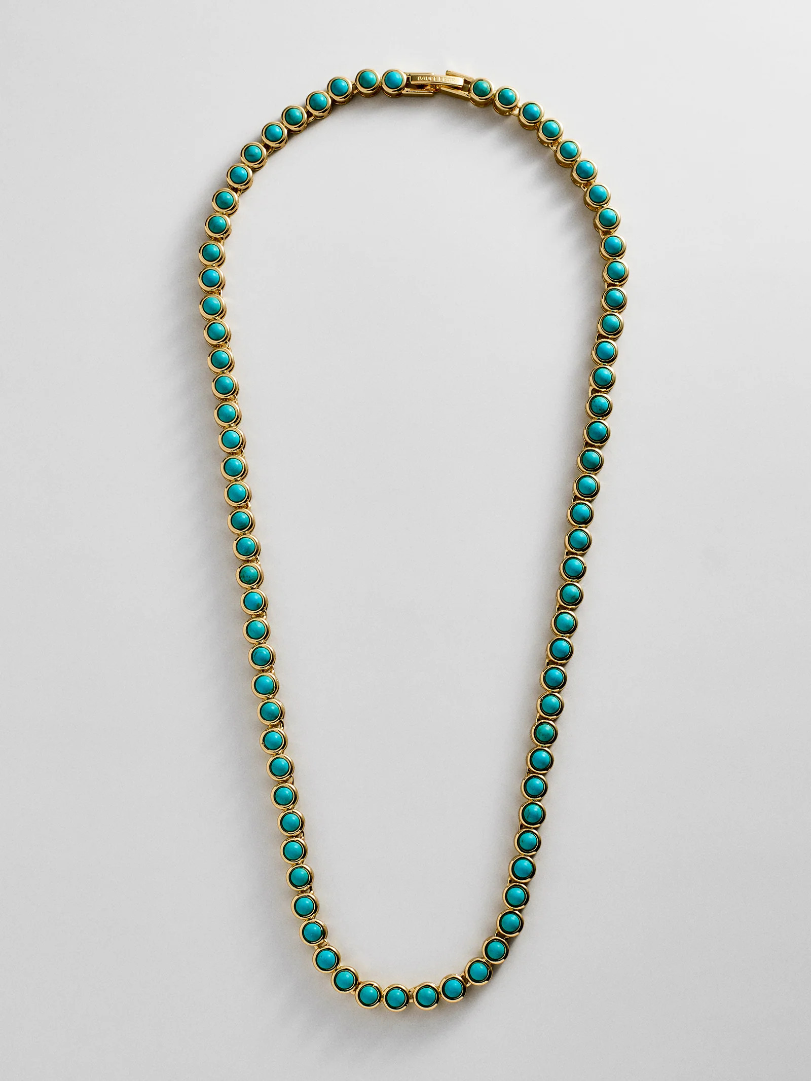 Nina Semi-Precious Necklace - Gold/Turquoise | BaubleBar