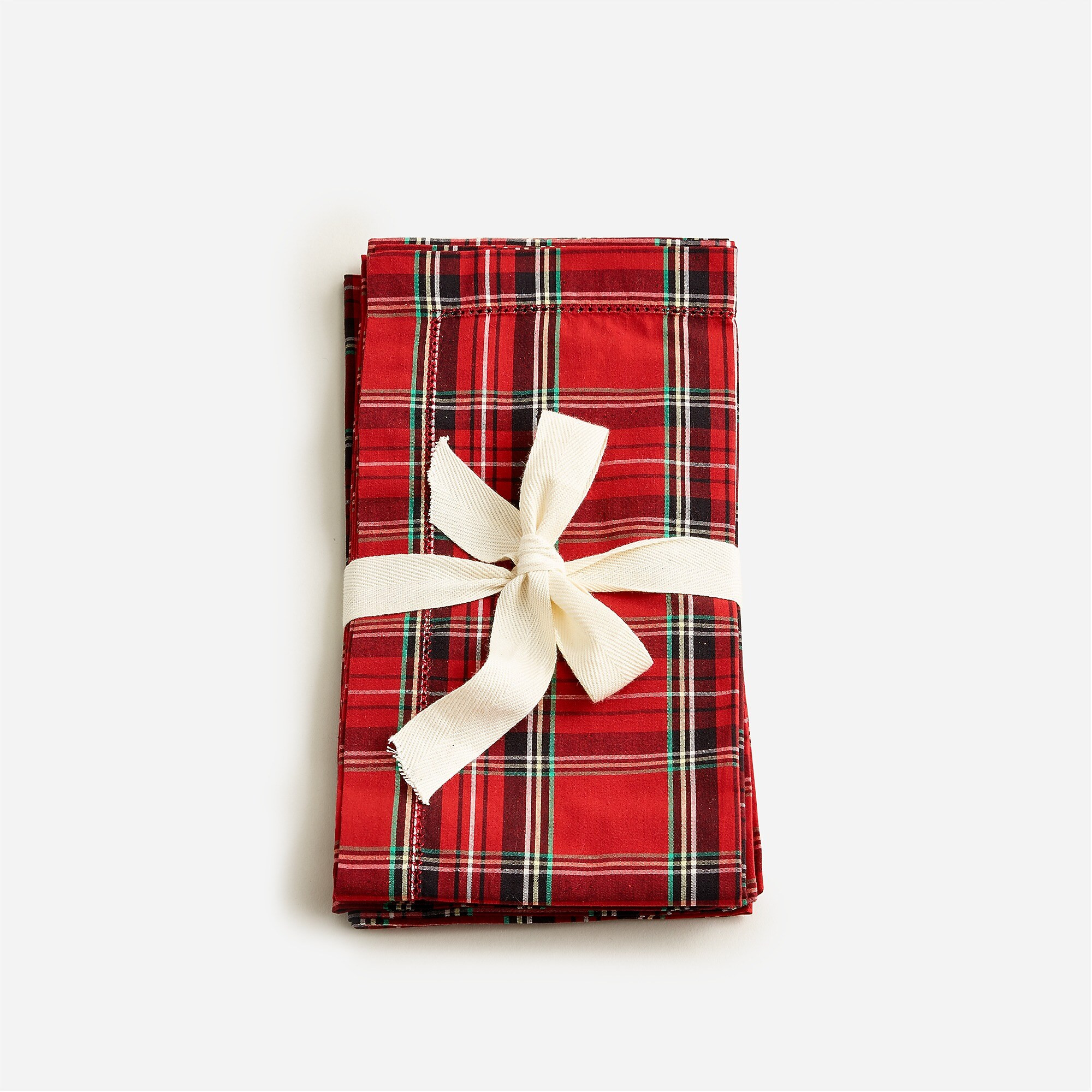 Limited-edition set-of-four napkins in Stewart tartan | J. Crew US