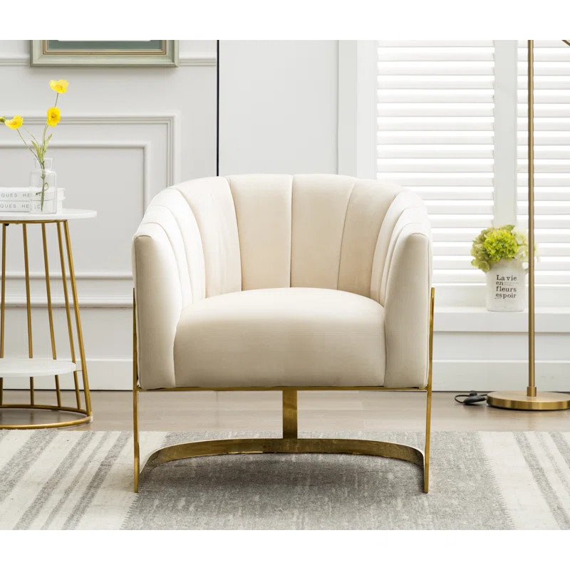 Sorrell 30'' Wide Velvet Barrel Chair | Wayfair North America