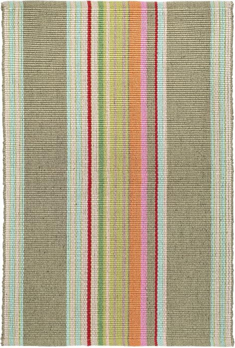 Dash & Albert Stone Soup Handwoven Indoor/Outdoor Rug, 2.5 X 20 Feet, Multicolored Stripe Pattern | Amazon (US)