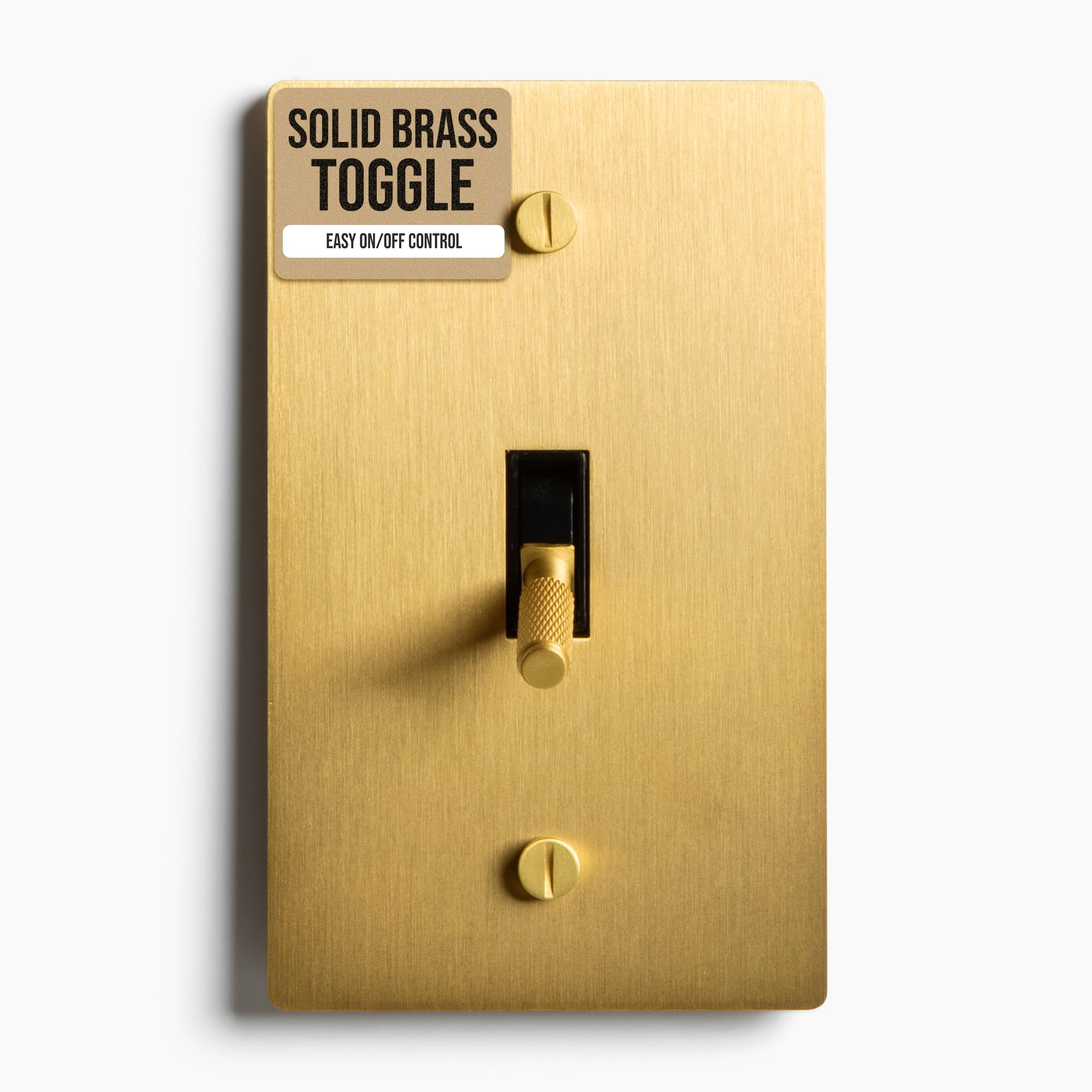 SELECT 1-Gang Solid Brass Toggle Switch, Vintage Brass Finish, 15A 120V AC Wall Mount, Vintage St... | Amazon (US)