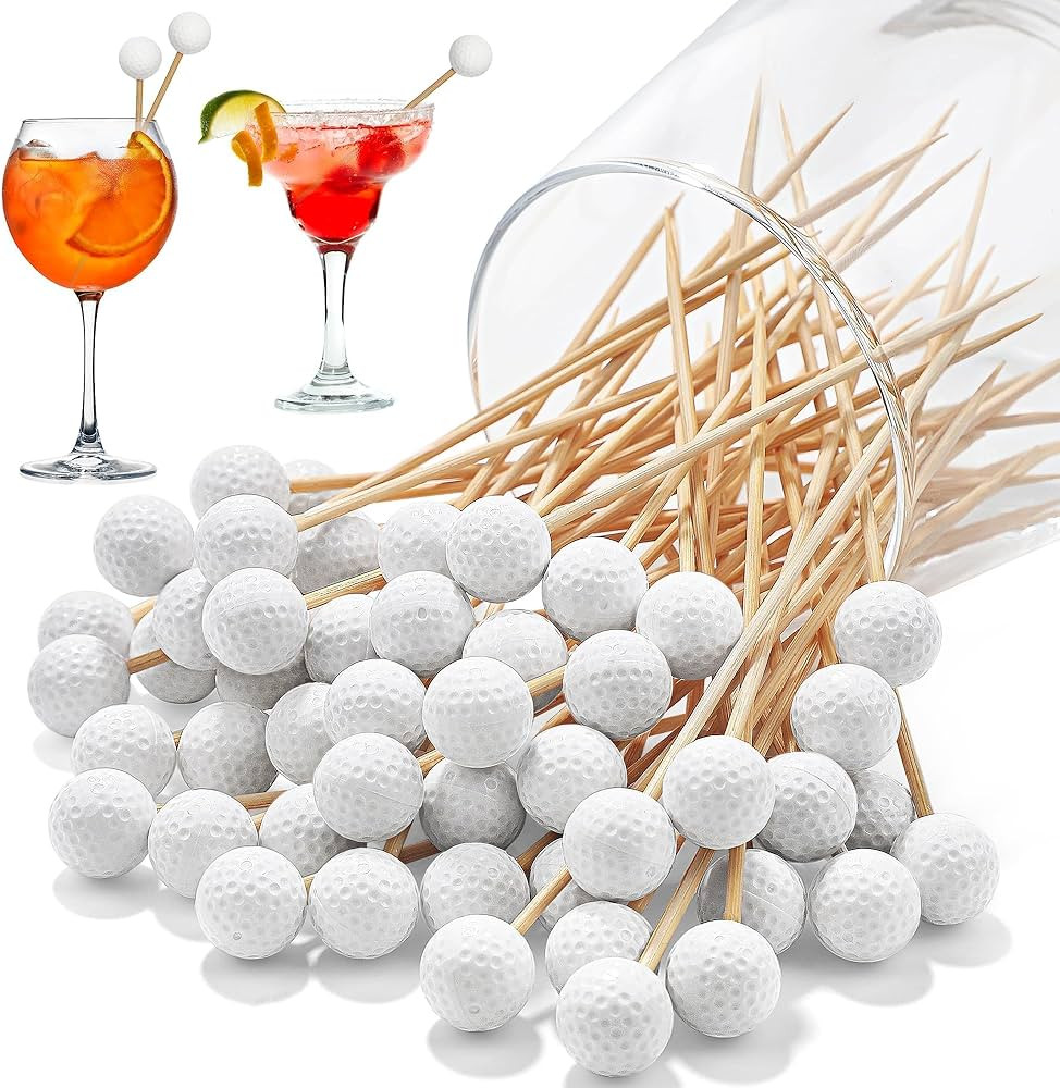 Aodaer 100 Pieces Golf Toothpicks 4.72 Inch Golf Skewers Golf Cocktail Picks Golf Fruit Picks Dec... | Amazon (US)