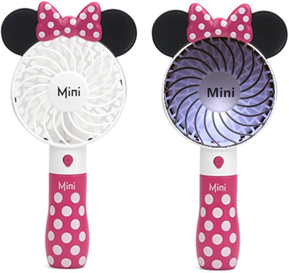 Kbinter Cute Personal Mini Fan, Handheld & Portable USB Rechargeable 1 Speed USB Fans with Colorf... | Amazon (US)