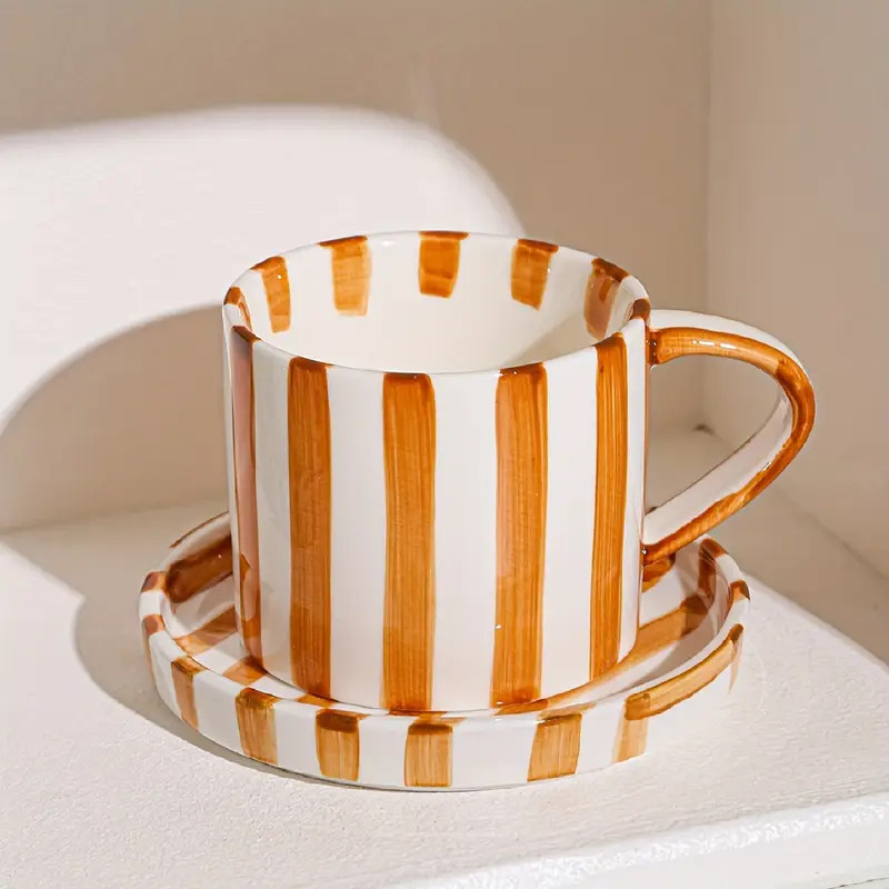 Simple Coffee Mug Saucer Ceramic Coffee Cup Saucer Plate - Temu United Kingdom | Temu Affiliate Program