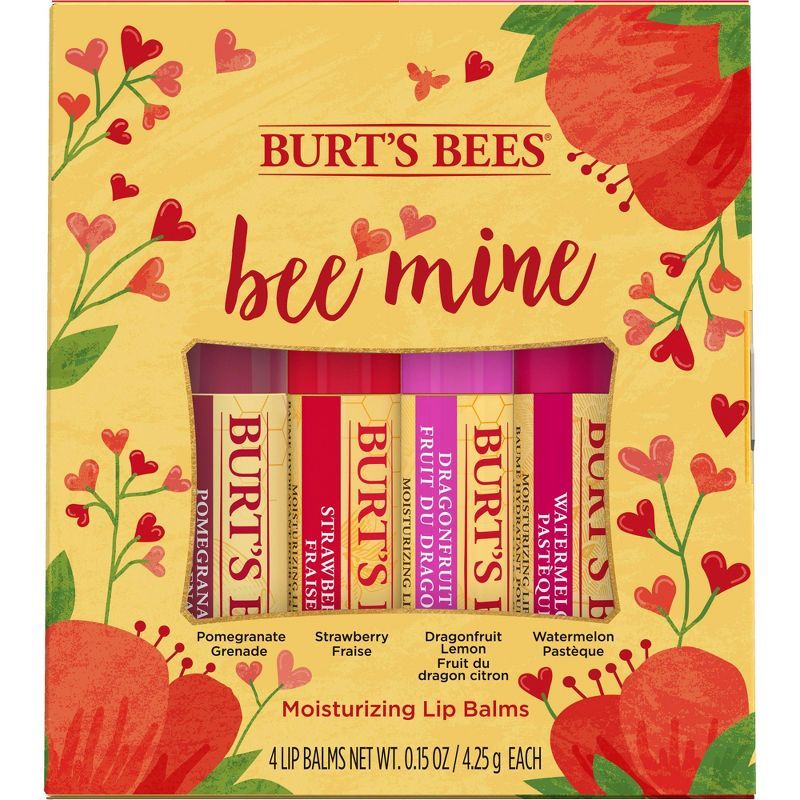 Burt's Bees Valentines Seasonal Lip Balm - 4ct/0.15oz | Target
