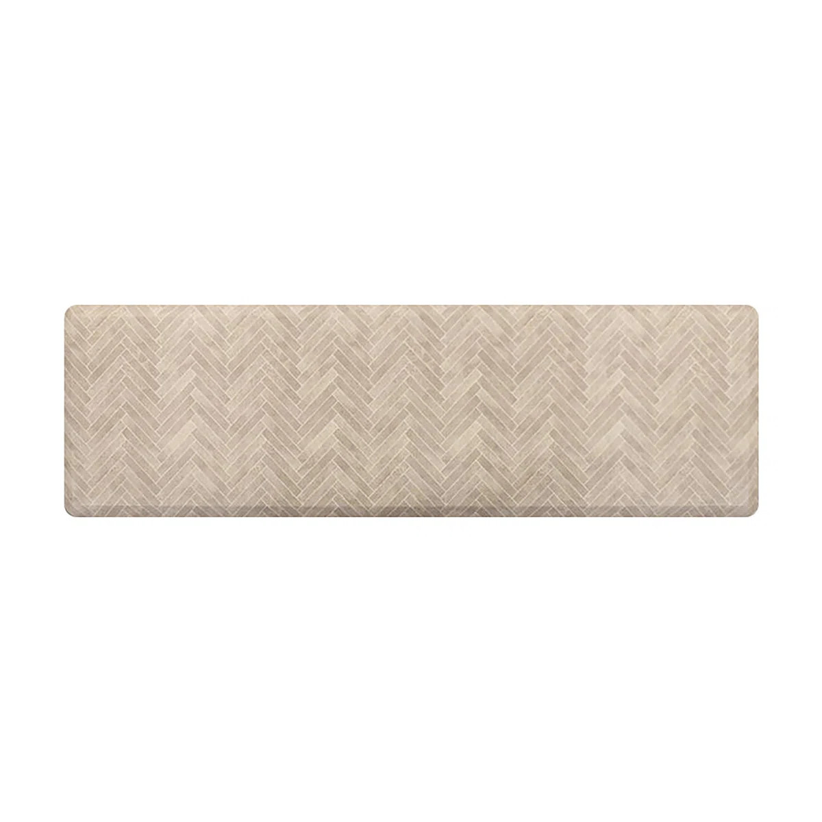 Happy Feet Herringbone Anti-Fatigue Non-Skid Kitchen Mat | Wayfair North America