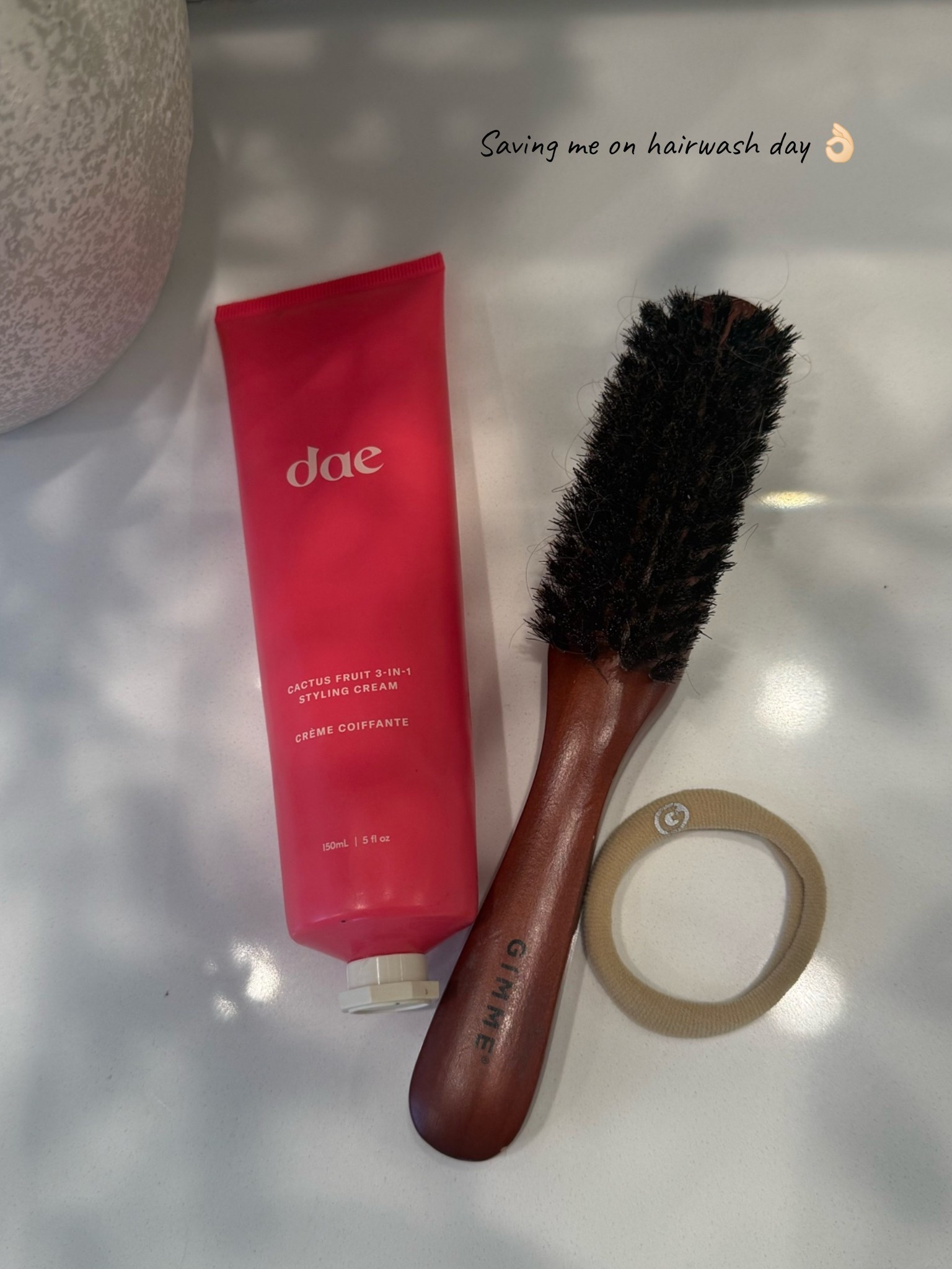 Saving me on hair washing day 👌🏻If you haven’t tried this Dae hair styling cream yet you need to! It smells so good 😍 

Dae, Gimme, hair brush, hair tie, hair bands, slicked back pony, hair style, easy hair style

#LTKgrwm #LTKmomlife #LTKBeauty