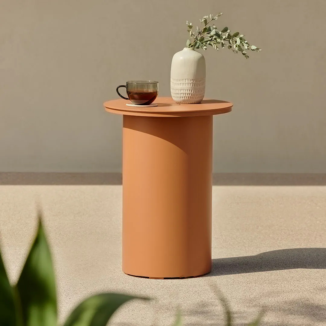 Vardo Outdoor Side Table - Porcelain Orange | Article