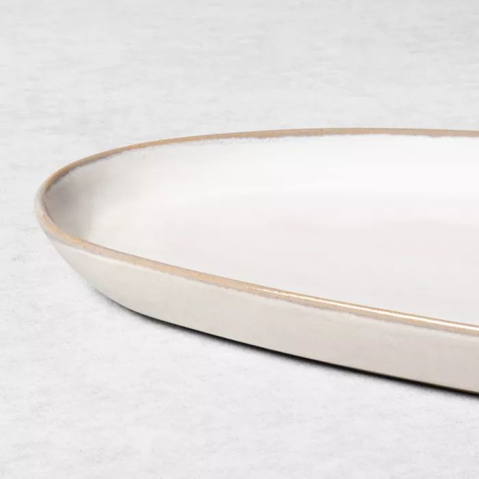 Stoneware Reactive Glaze Oval Serve Tray - Hearth & Hand&#153; with Magnolia | Target