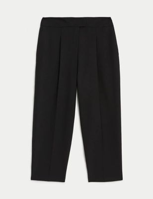 Wool Blend Tapered Ankle Grazer Trousers | JAEGER | M&S | Marks & Spencer IE
