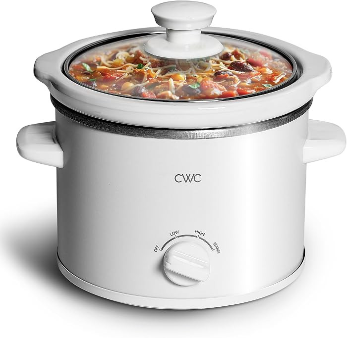 COOK WITH COLOR 2QT Mini Electric Round Slow Cooker - Adjustable Settings, Removable Stoneware Po... | Amazon (US)