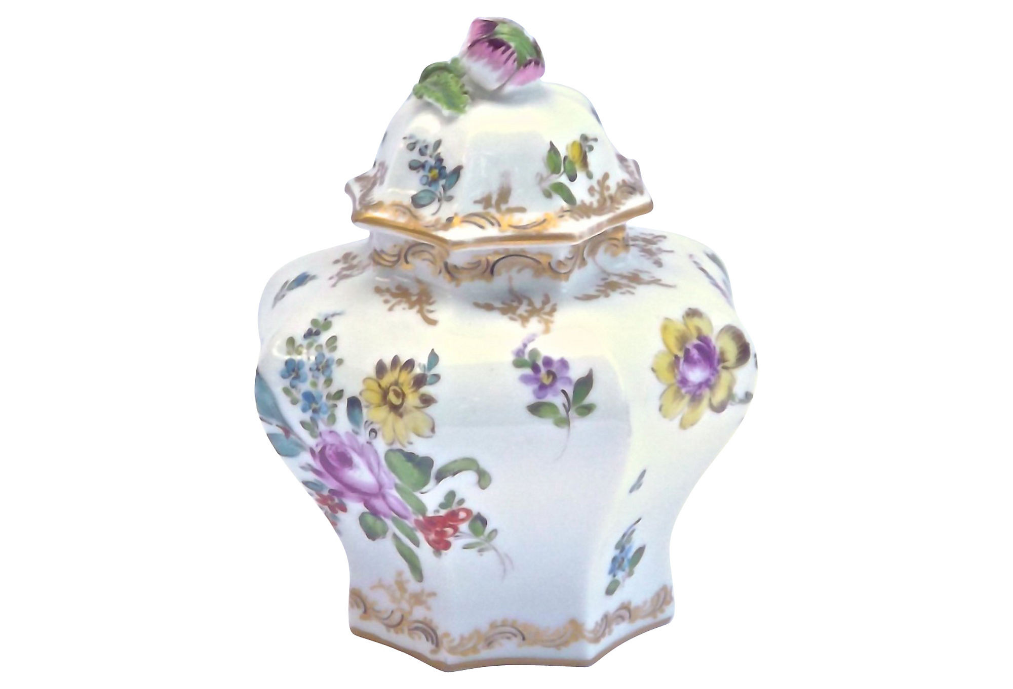 Antique Meissen Floral Lidded Jar | One Kings Lane