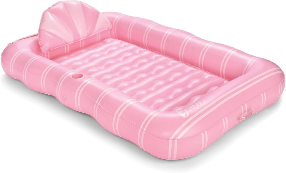 FUNBOY Tanning Pool Lounger Float, XL 72'' x 48'' Pool Float with Custom Pillow and Large Cup Hol... | Amazon (US)