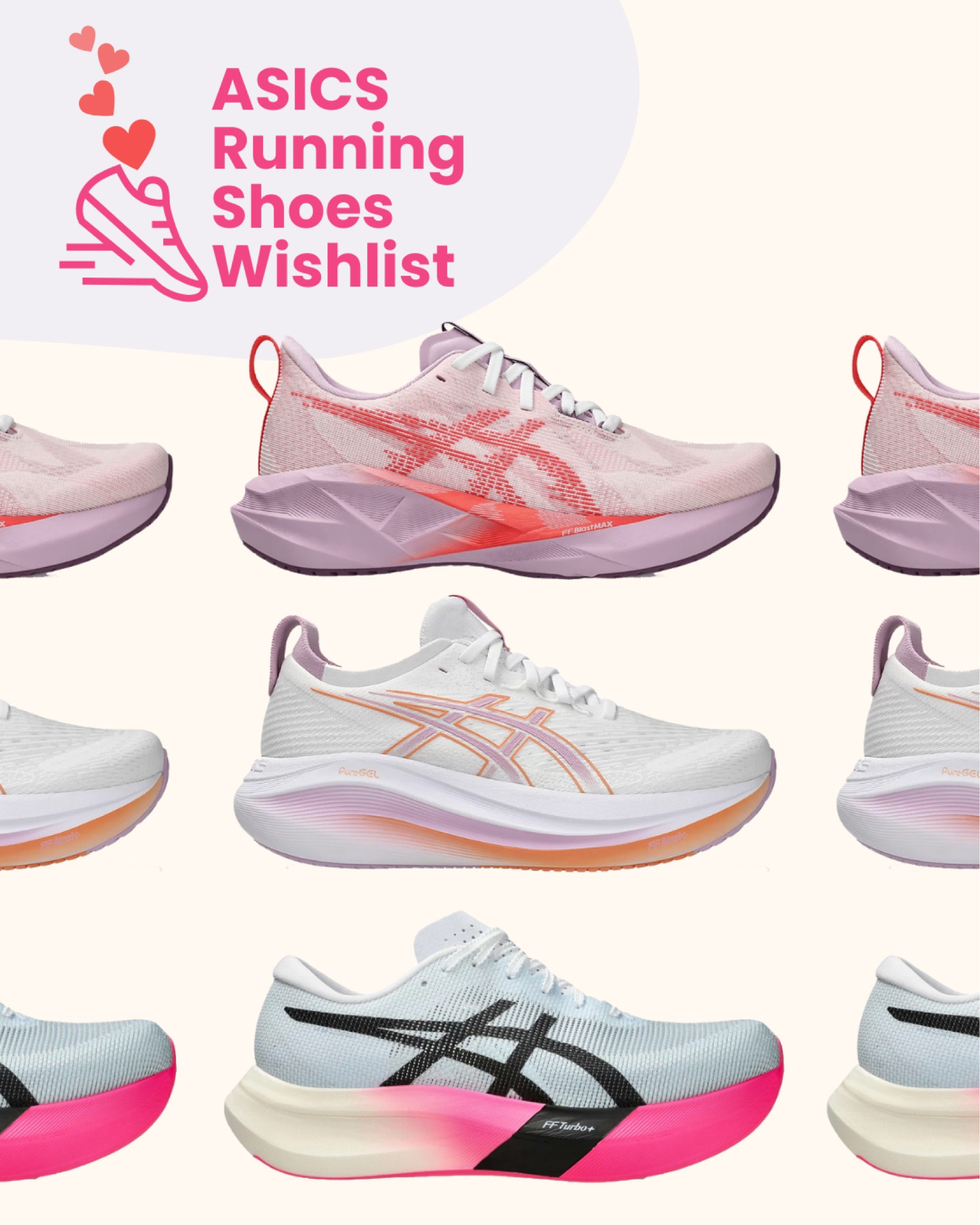 These ASICS running shoes are everything 😍

ASICS Novablast 5
ASICS Gel-Nimbus 27
ASICS Metaspeed Sky Paris

#LTKShoeCrush #LTKActive #LTKFitness