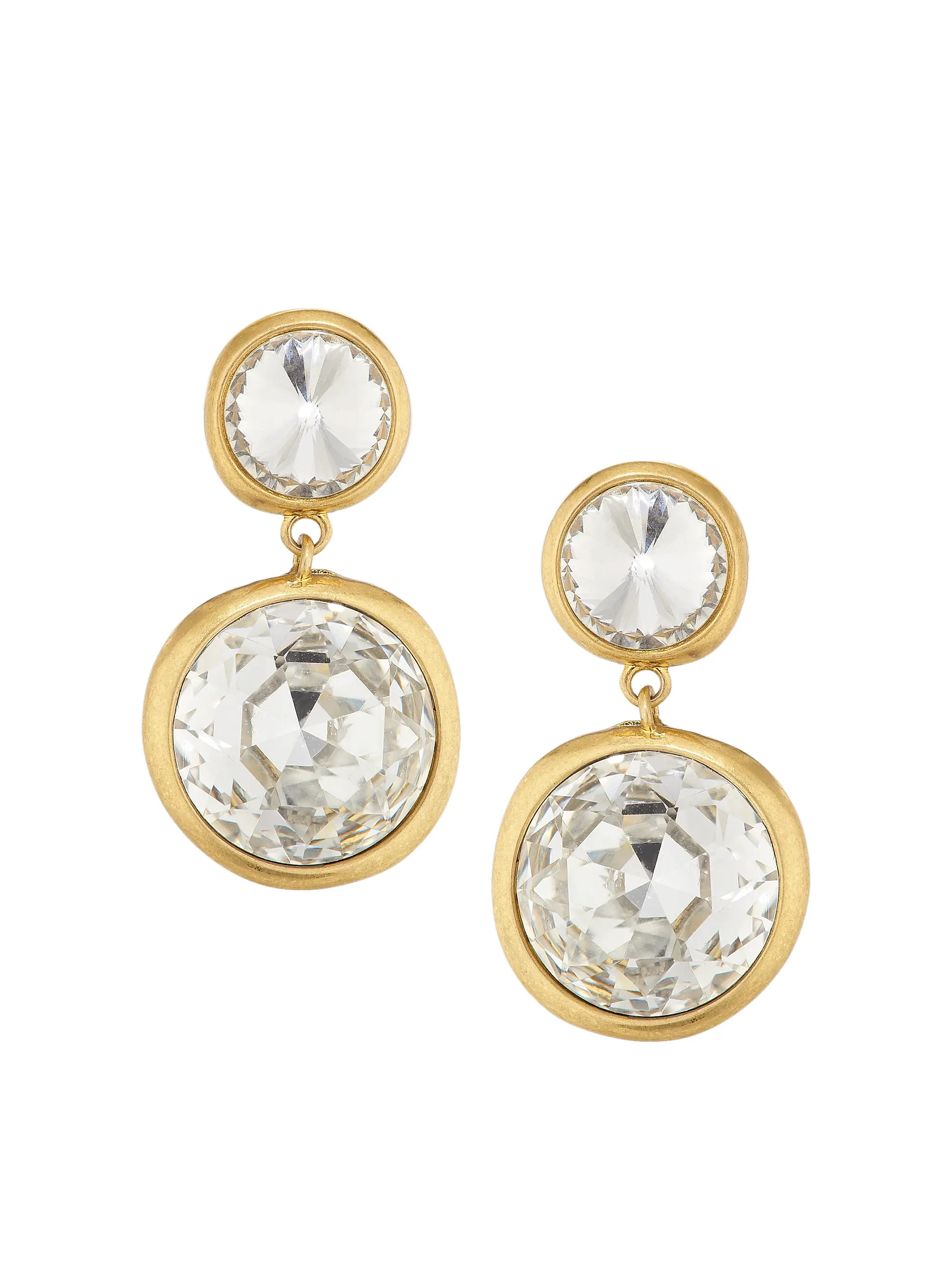 Gem Palace Shining Star Goldtone, Cubic Zirconia & Glass Drop Earrings | Saks Fifth Avenue