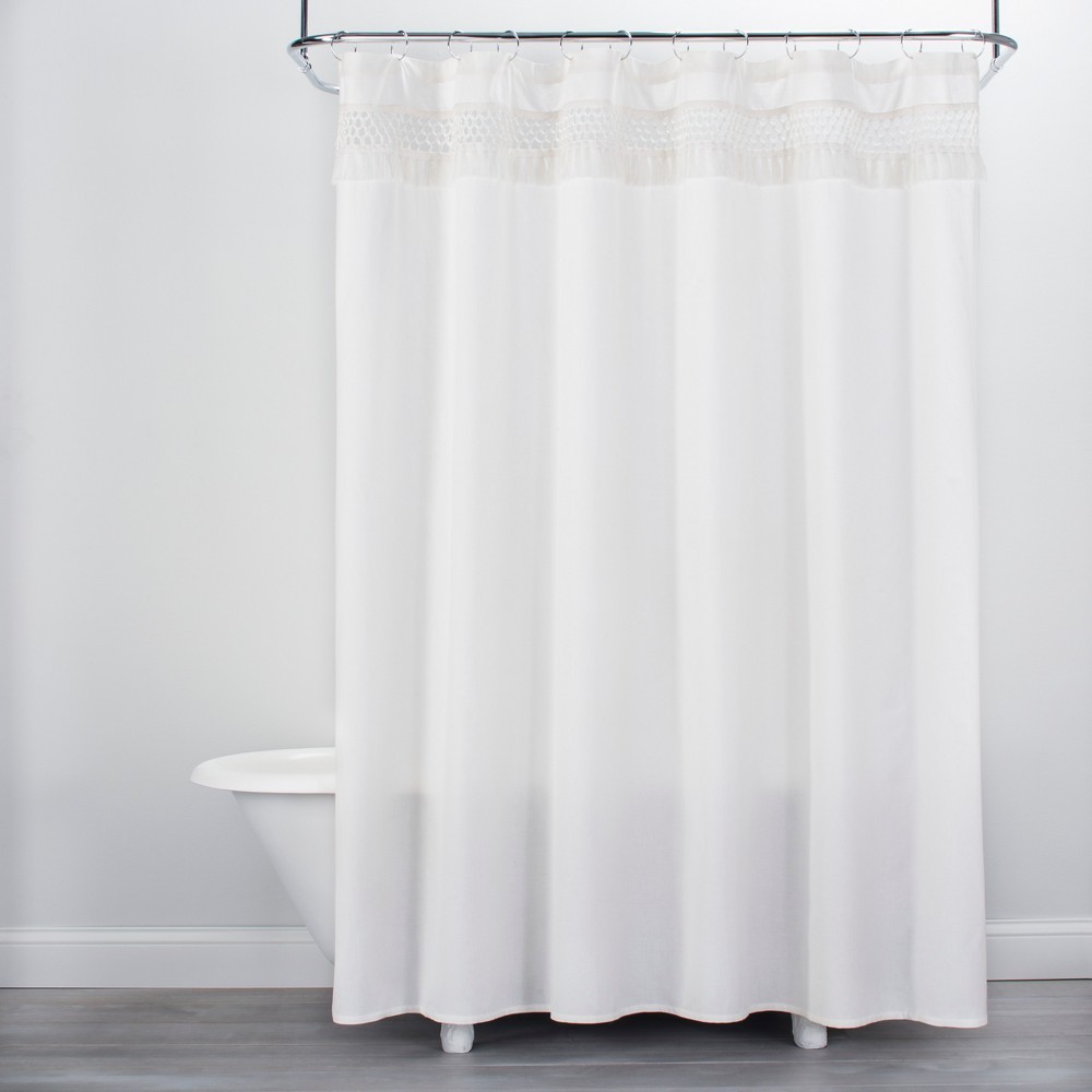 Macramé Shower Curtain Cream - Opalhouse, Sour Cream | Target