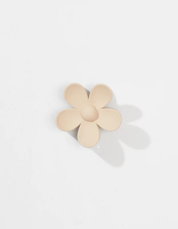 AEO Cream Resin Flower Claw Clip | American Eagle Outfitters (US & CA)