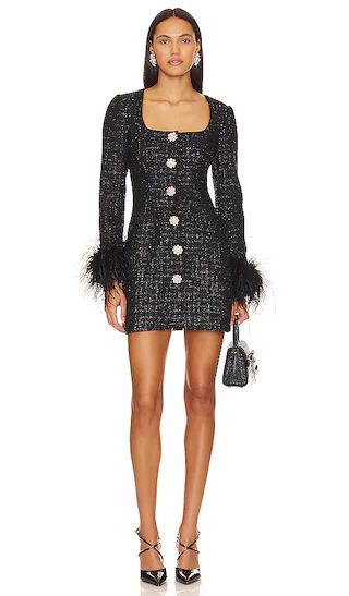 Feather Mini Dress in Black | Revolve Clothing (Global)